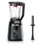 Bosch MMB6652B turmixgép, fekete, fokozatmentes+pillanat funkció, 6 szárnyú nemesacél kés, tritán kehely, keverőrúd, 1800 w