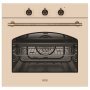 Evido RUSTIC-O 60C beépíthető elektromos sütő, rusztikus design, légkeveréses, grill, bronz tekerőgombok, 2 rétegű ajtó, 60 l