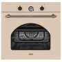 Evido RUSTIC-O 6AC beépíthető elektromos sütő, rusztikus, hőlégbefúvás, analóg óra, grill, gőztisztítás, bronz tekerőgombok, 2 rétegű ajtó, 60 l