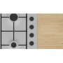 Bosch PBP6B5K80H beépíthető gázfőzőlap, 60 cm, nemesacél, oldalgombos vezérlés, egykezes szikragyújtás, acél edénytartórács