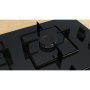 Bosch POH6B6K30 beépíthető gázfőzőlap, 60cm, wok, üveglapos kivitel, oldalgombos vezérlés, szikragyújtás, zománcozott edénytartó rács