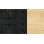 Bosch POH6B6K30 beépíthető gázfőzőlap, 60cm, wok, üveglapos kivitel, oldalgombos vezérlés, szikragyújtás, zománcozott edénytartó rács