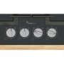 Bosch PPP6A6I40 beépíthető gázfőzőlap, 60cm, üveglapos kivitel, elölgombos vezérlés, flameselect, szikragyújtás, öntöttvas edénytartórács