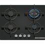 Bosch PPH6A6I10 beépíthető gázfőzőlap, 60cm, wok, üveglapos kivitel, elölgombos vezérlés, flameselect, szikragyújtás, öntöttvas rács