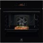 Electrolux LOE8H39Z MealAssist beépíthető elektromos sütő, fekete, aquaclean tisztítás, maghőmérő, gyors felfűtés, teleszkópos sütősín, led kijelző, 72 l