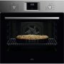 AEG  OA5AB21SM SteamBake beépíthető sütő, gőzfunkció, led kijelző, aquaclean tisztítás, süllyesztett gombok, teleszkópos sütősín, 72 l