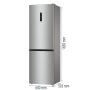 Gorenje NRK619DA2XL4 alulfagyasztós kombinált hűtőszekrény, ezüst metál, nofrost plus, 185 cm, 204/96 l, multiflow 360°