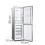 Gorenje NRK418DCS4 alulfagyasztós kombinált hűtőszekrény, szürke, nofrost, 183 cm, 171/85 l, multiflow, crispzone