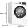 Bosch WGG242Z3BY elöltöltős mosógép, 9 kg, 1200 f/p., touchcontrol, antistain, hygiene plus, ecosilencedrive, vario dob, iron assist
