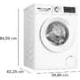 Bosch WGG244Z4BY elöltöltős mosógép, 9 kg, 1400 f/p., touchcontrol, antistain, hygieneplus, ecosilencedrive, aquastop, iron assist