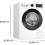 Bosch WGG244Z3BY elöltöltős mosógép, 9 kg, 1400 f/p., touchcontrol, antistain, hygieneplus, ecosilencedrive, iron assist