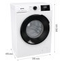 Gorenje W1NGPI61SBS elöltöltős keskeny mosógép, 6 kg, 1000 f/p., 43,5 cm mély, gőzprogram, inverter motor, dobtisztító program, led kijelző