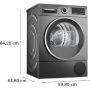Bosch WQG245DREU hőszivattyús szárítógép, 9 kg, prémium touchcontrol kijelző, öntisztító kondenzátor, autodry, sensitivedrying, féltöltet