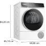 Bosch WQB246DNBY hőszivattyús szárítógép, 9 kg, döntött touchcontrol kijelző, öntisztító kondenzátor, autodry, sensitivedrying, féltöltet