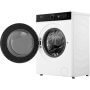 Hisense WF5i8043BWF elöltöltős keskeny mosógép, 8 kg, 1400 f/p., wifi, gőzprogram, gyors mosás, inverter motor, dobtisztító program