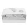 Gorenje R402W szeletelőgép, fehér, 17 cm átmérőjű solingen márkájú penge, 0-17 mm vágásszélesség, 100 w