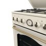 Gorenje GKS5C71CLI kombinált tűzhely, 50 cm, classico design, gőzprogramok, airfry, aquaclean, teleszkópos sütősín, tető, bézs