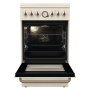 Gorenje GKS5C71CLI kombinált tűzhely, 50 cm, classico design, gőzprogramok, airfry, aquaclean, teleszkópos sütősín, tető, bézs