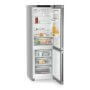 Liebherr KGNsf 52Vd03 alulfagyasztós kombinált hűtőszekrény, ezüst, 185,5 cm, nofrost, duocooling, érintővezérlés, powercooling, easyfresh, led
