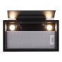 Cata GC DUAL 45 XGBK/D álkürtőbe építhető páraelszívó /fekete/, 45 cm, 850 m3/h, érintővezérlés, led világítás