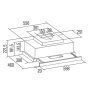 TFH-6830/A GBK Beépítési méretrajz