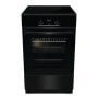 Gorenje GEIT5C60BPG indukciós tűzhely, 50 cm, 70 l, fekete, 4 indukciós zóna, aquaclean, bridgezone, powerboost, teleszkópos sütősín