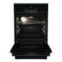 Gorenje GEIT5C60BPG indukciós tűzhely, 50 cm, 70 l, fekete, 4 indukciós zóna, aquaclean, bridgezone, powerboost, teleszkópos sütősín