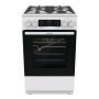 Gorenje GKS5C75WF kombinált tűzhely, fehér, 50 cm, airfry, teleszkópos sütősín, aquaclean, forgónyárs, tető nélkül
