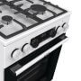 Gorenje GKS5C75WF kombinált tűzhely, fehér, 50 cm, airfry, teleszkópos sütősín, aquaclean, forgónyárs, tető nélkül