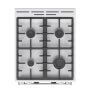 Gorenje GKS5C75WF kombinált tűzhely, fehér, 50 cm, airfry, teleszkópos sütősín, aquaclean, forgónyárs, tető nélkül