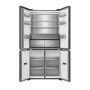 Hisense RQ768N4GBE MultiDoor hűtőszekrény, fekete, nofrost, multi air flow, 190 cm, 381/210 l, led világítás, gyors hűtés, gyors fagyasztás