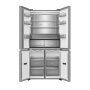 Hisense RQ768N4GVE MultiDoor hűtőszekrény, inox, nofrost, multi air flow, 190 cm, 381/210 l, led világítás, gyors hűtés, gyors fagyasztás