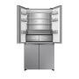 Hisense RQ768N4GVE MultiDoor hűtőszekrény, inox, nofrost, multi air flow, 190 cm, 381/210 l, led világítás, gyors hűtés, gyors fagyasztás