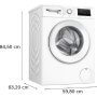 Bosch WAN2829NBY elöltöltős mosógép, 8 kg, 1400 f/p., ecosilencedrive, led kijelző, speedperfect, hygiene plus, iron assist
