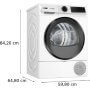 Bosch WQJ24201BY hőszivattyús szárítógép 9 kg, döntött touchcontrol kijelző, easyclean, autodry, gyorsprogram, vasaláskönnyítés, led kijelző