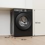 Gorenje WG484A31B elöltöltős mosógép, 8 kg, 1400 f/p., wifi, inverter motor, gőzprogram, led kijelző, ágynemű program