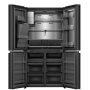 Hisense RQ600P7SKE MultiDoor hűtőszekrény, fekete, wi-fi, nofrost, multi-airflow, víz- és jégadagoló, 179  cm, 349/266 l, 37 db (a)