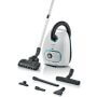 Bosch BGL41HYG0L porzsákos porszívó, fehér, ultraallergy filter, powerprotect rendszer, rés- és kárpitszívó, airfresh porzsák