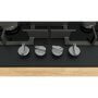 Bosch PPP6AAI40 beépíthető gázfőzőlap, 60cm, edzett üveg felület, elölgombos vezérlés, egykezes gyújtás, öntöttvas edénytartó rács