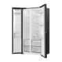Gorenje NRS917E61BX side-by-side hűtőszekrény, fekete, nofrost, inverteres, multiflow 360, fastfreeze, supercool, 178,6 cm, 347/181 l, crispzone