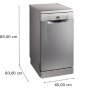 Bosch SPS2HKI55E keskeny mosogatógép, 10 teríték, homeconnect, 6 program, evőeszköztartó kosár, variospeed, hygieneplus, 46 db(a)