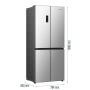Gorenje NRM819E61X MultiDoor hűtőszekrény, nofrost, multiflow 360°, gyorsfagyasztás, gyorshűtés, jégtálca, 190 cm, 311/149 l