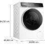 Bosch WGB266A5BY elöltöltős mosógép, 11 kg, 1600 f/p., wifi, i-dos, touchcontrol, hozzáadott gőz, antistain, mini töltet