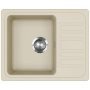 Evido Home 45S Compact gránit mosogató, egy medencés forgatható kivitel, 575 x 460 mm /bézs/