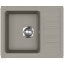 Evido Home 45S Compact gránit mosogató, egy medencés forgatható kivitel, 575 x 460 mm /platina/