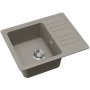Evido Home 45S Compact gránit mosogató, egy medencés forgatható kivitel, 575 x 460 mm /platina/