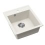 Evido Easy 45 gránit mosogató, egy medencés kivitel, 460 x 515 mm /fehér/