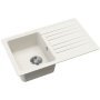 Evido Home 45S gránit mosogató, forgatható kivitel, 765 x 460 mm /fehér/