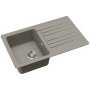Evido Home 45S gránit mosogató, forgatható kivitel, 765 x 460 mm /platina/
