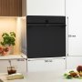 Gorenje GO66MB Pizza350C beépíthető sütő, matt fekete, pirolitikus tisztítás, pizzaplus, airfry, teleszkópos sütősín, wi-fi, 77l